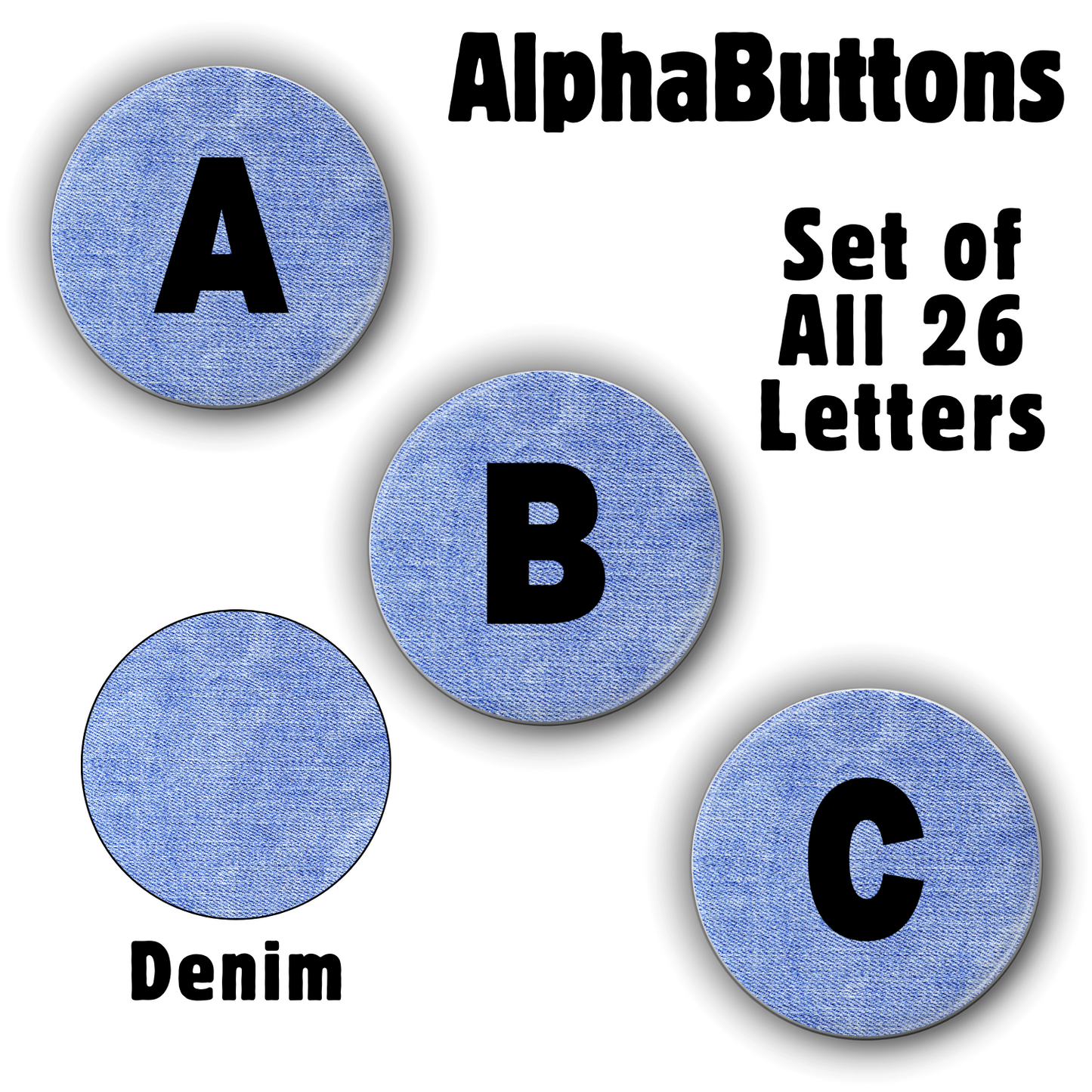 AlphaButtons - Full Set (26 Letters)