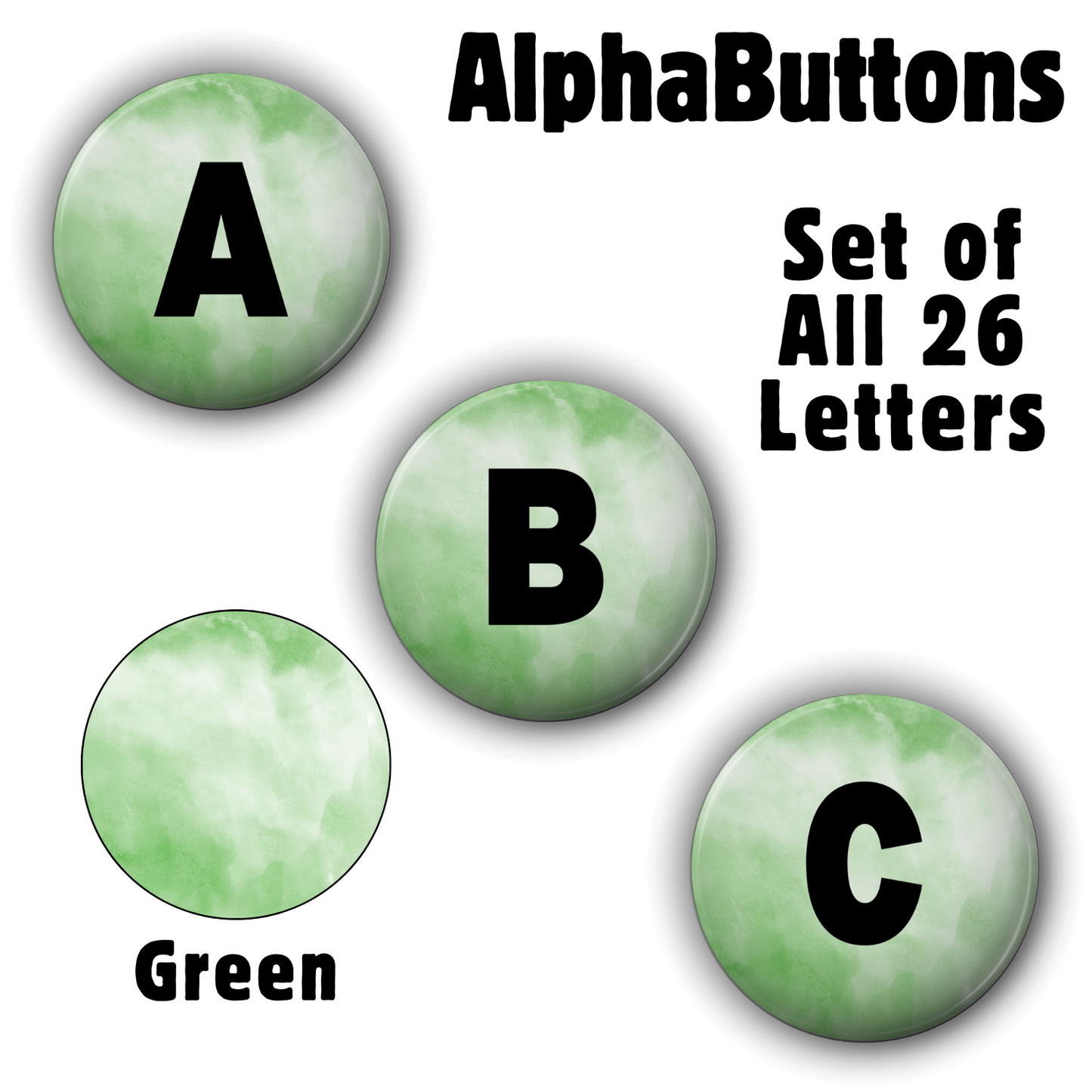 AlphaButtons - Full Set (26 Letters)