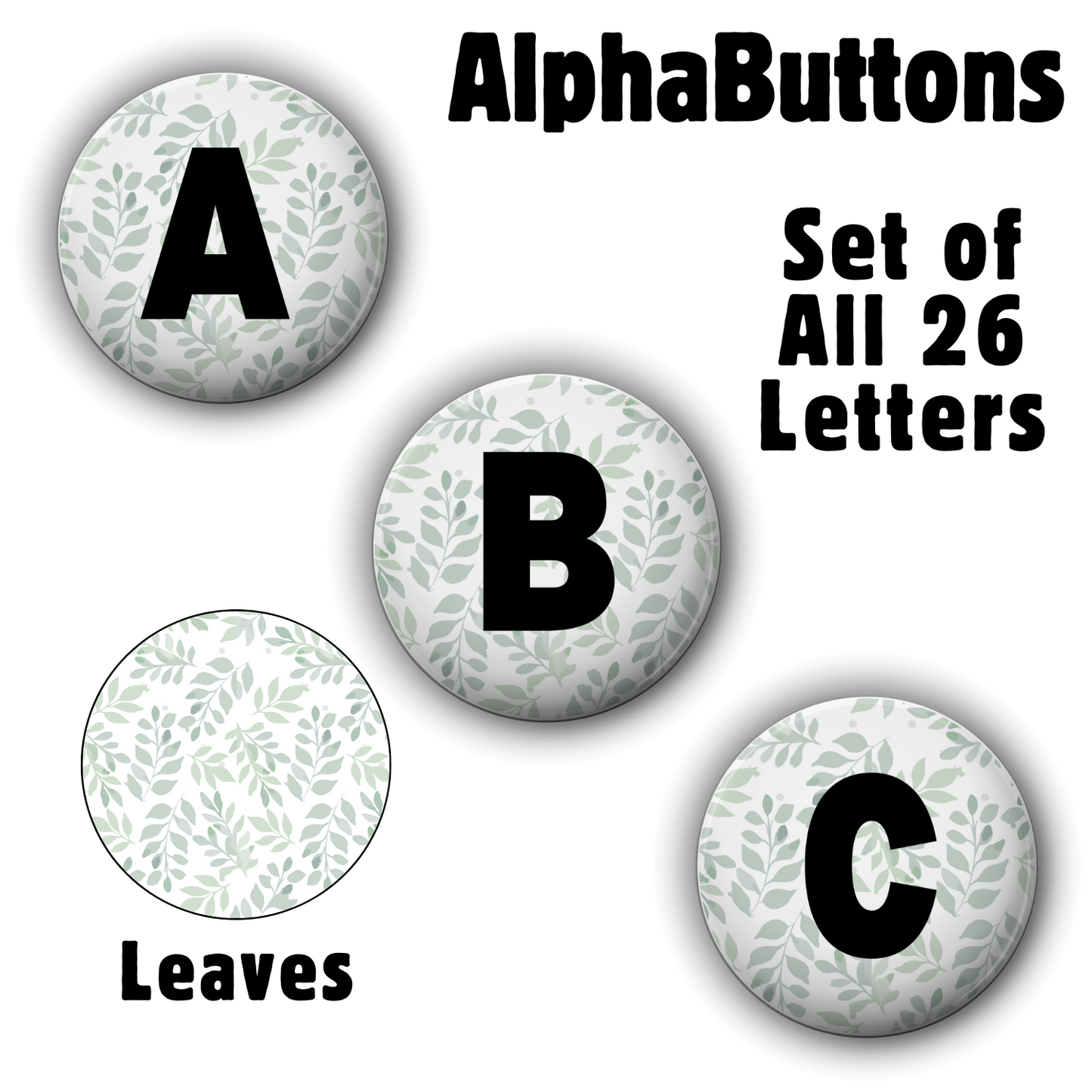 AlphaButtons - Full Set (26 Letters)