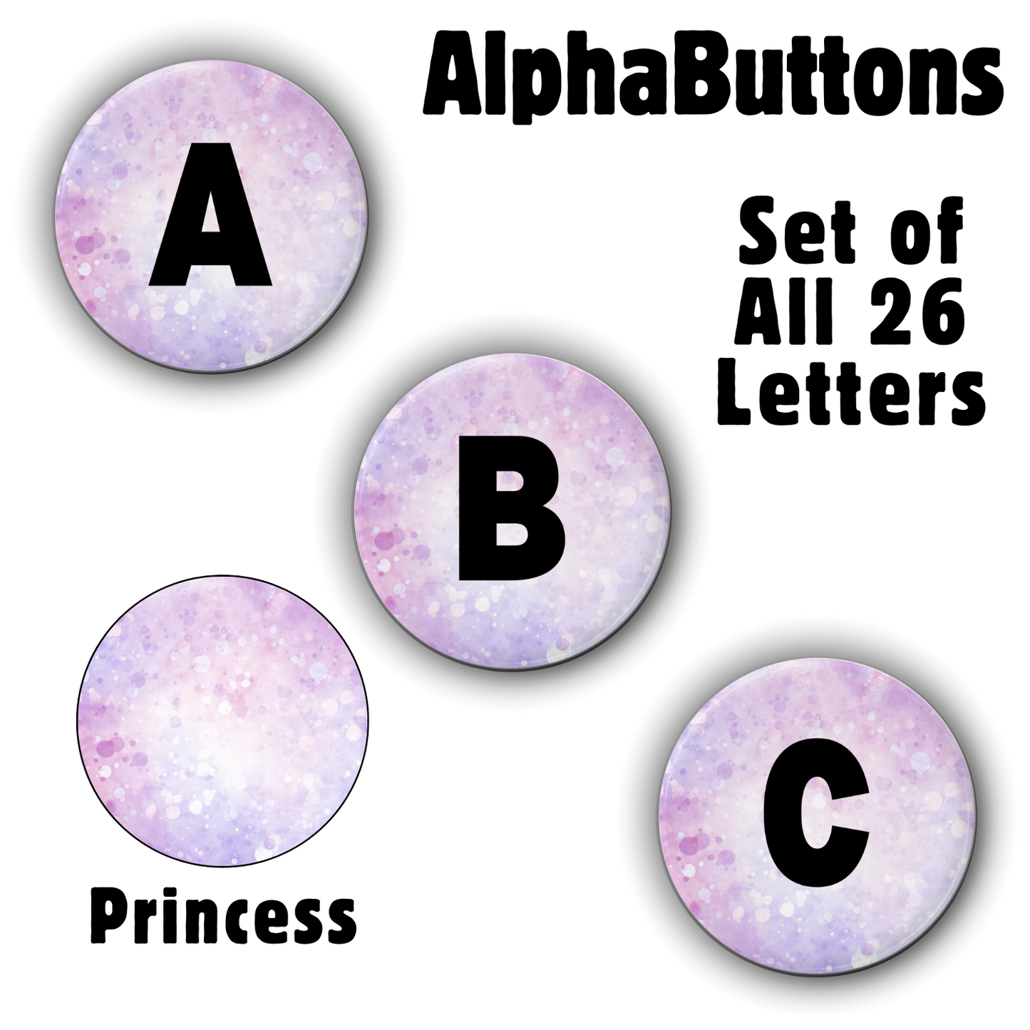 AlphaButtons - Full Set (26 Letters)
