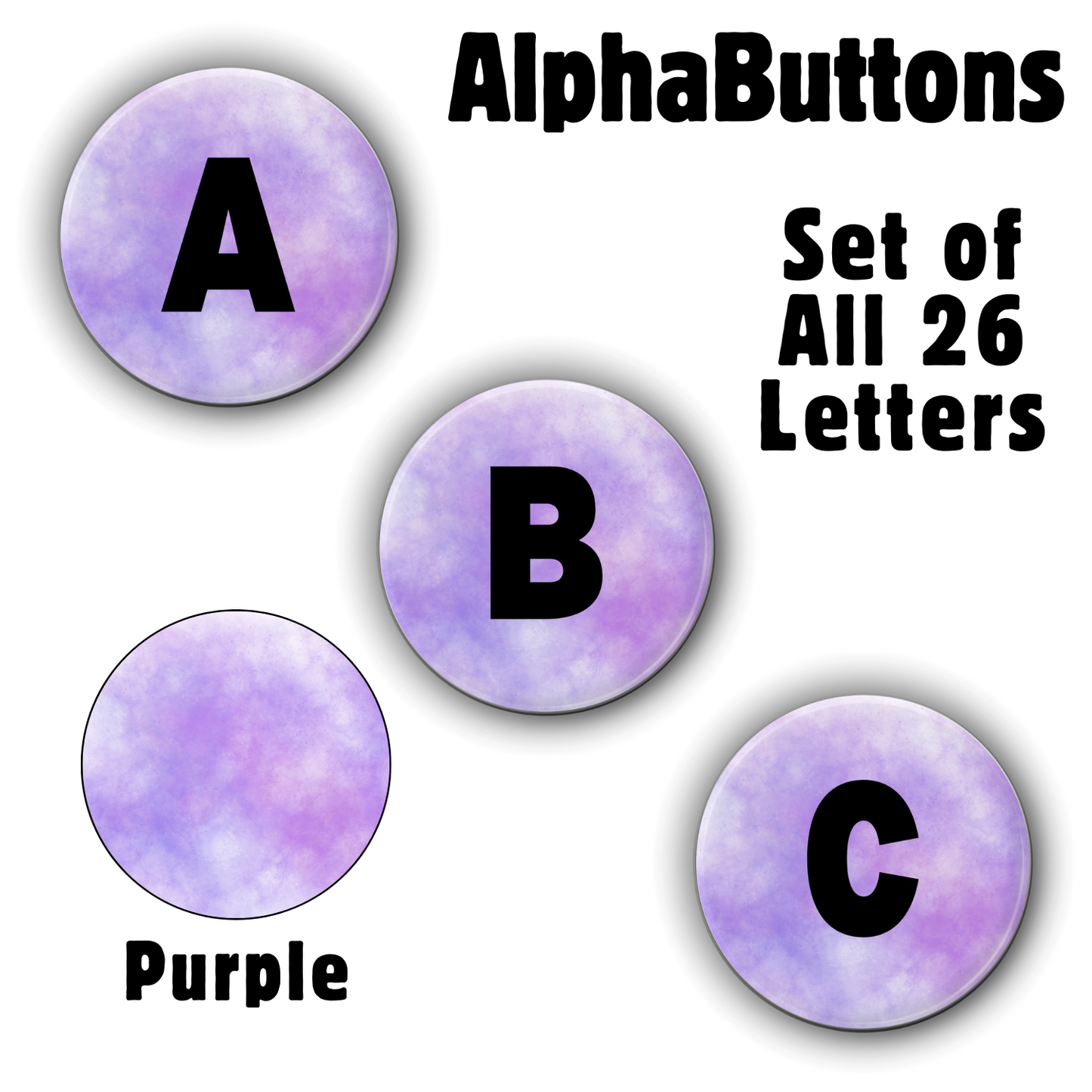 AlphaButtons - Full Set (26 Letters)