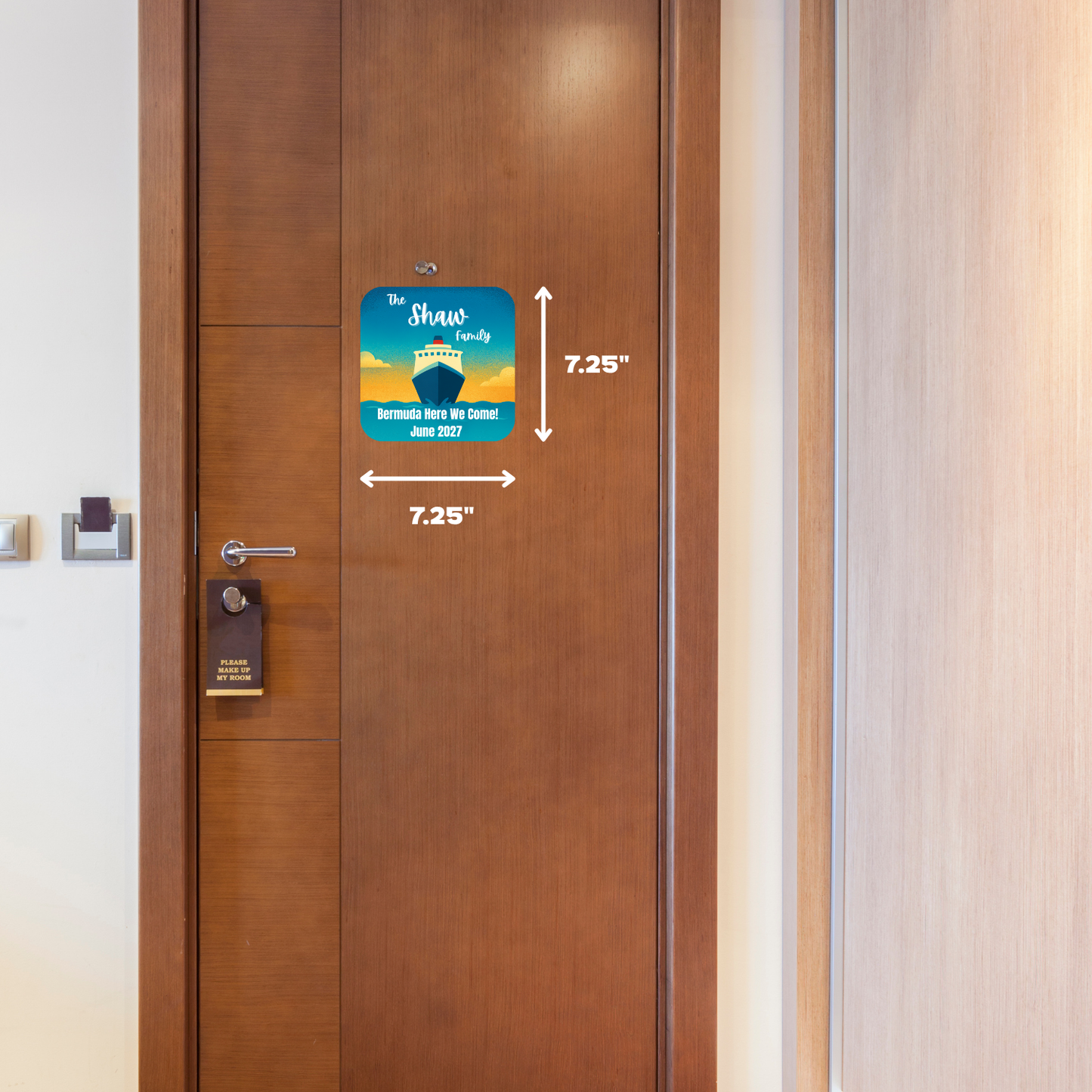 Sunset Sail Custom Cruise Door Magnet