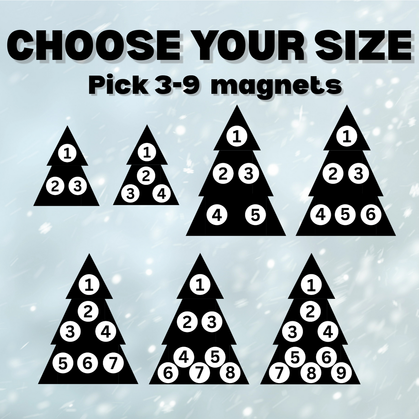 Solid Wood Custom Photo Magnet Christmas Tree