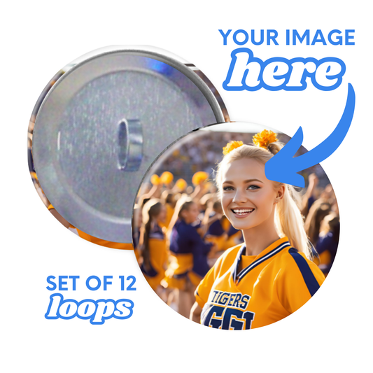 1.75" Round Custom Photo Loops (Set of 12)