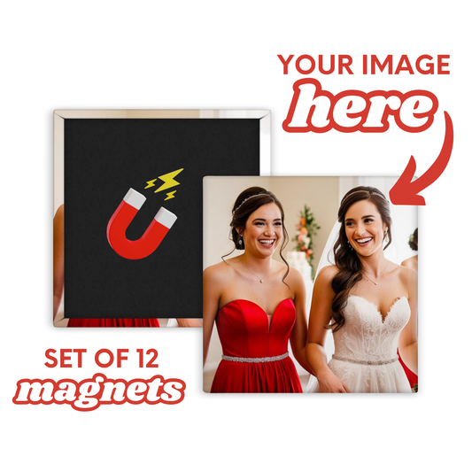 2"x2" Square Custom Photo Magnets (Set of 12)