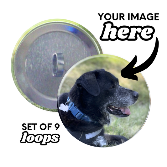 1.75" Round Custom Photo Loops (Set of 9)