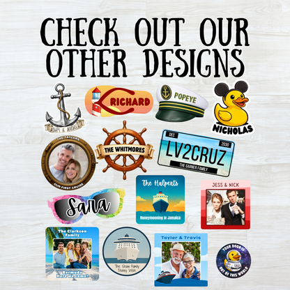 Life Preserver Magnet - Personalized Cruise Door Magnet with Custom Text for Royal Caribbean, Carnival, Disney and more
