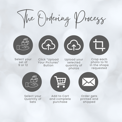 1.75" Round Custom Photo Shoelace Loops – Personalized Shoe Charms Set (9 or 12 Pack)