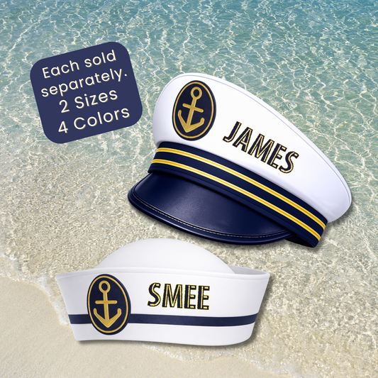 Nautical Hat Magnets - Personalized Cruise Door Magnet for Royal Caribbean, Carnival, Disney and more