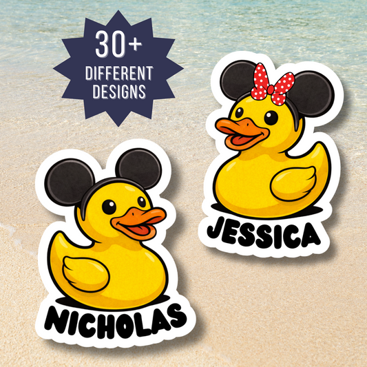 Rubber Duck - Personalized Cruise Door Magnet with Custom Text for Royal Caribbean, Carnival, Disney and more