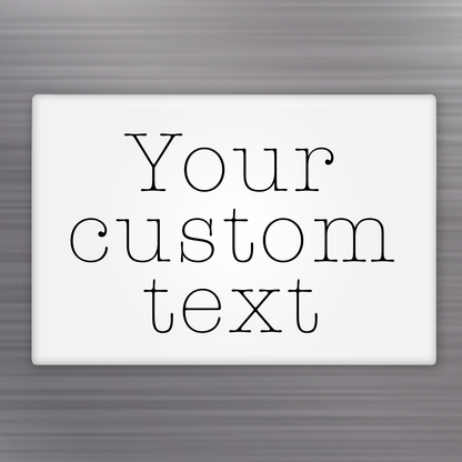 2x3" Rectangle Custom Text Fridge Magnets – Personalized Name or Quote Magnet (Multiple Colors and Fonts Available)