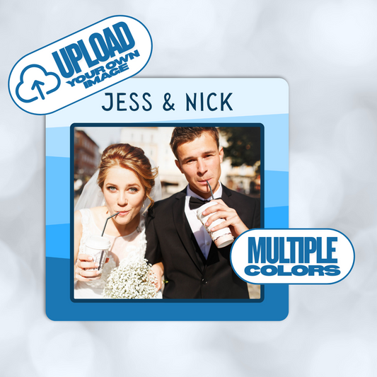 Color Block - Personalized Cruise Door Magnet with Custom Photo & Text – 6 Color Options for Royal Caribbean, Carnival, Disney and more