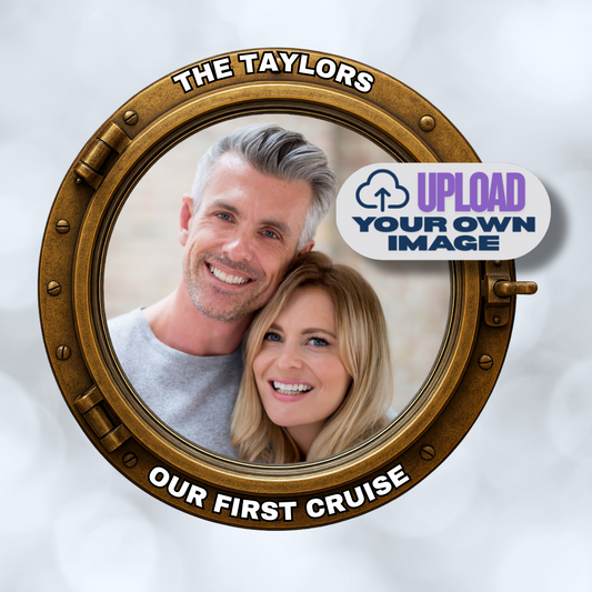 Custom Photo Cruise Door Magnet – Personalized Porthole Magnet for Royal Caribbean, Carnival, Disney