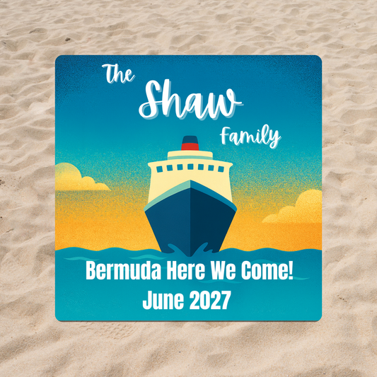 Sunset Sail Custom Cruise Door Magnet