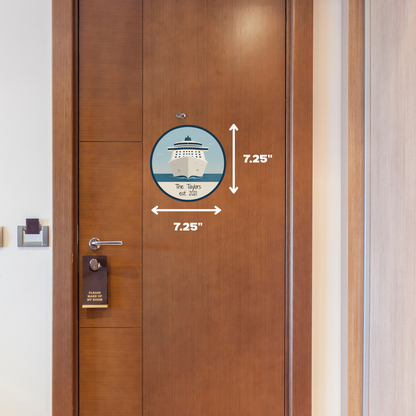 Set Sail - Personalized Cruise Door Magnet with Custom Text for Royal Caribbean, Carnival, Disney and more