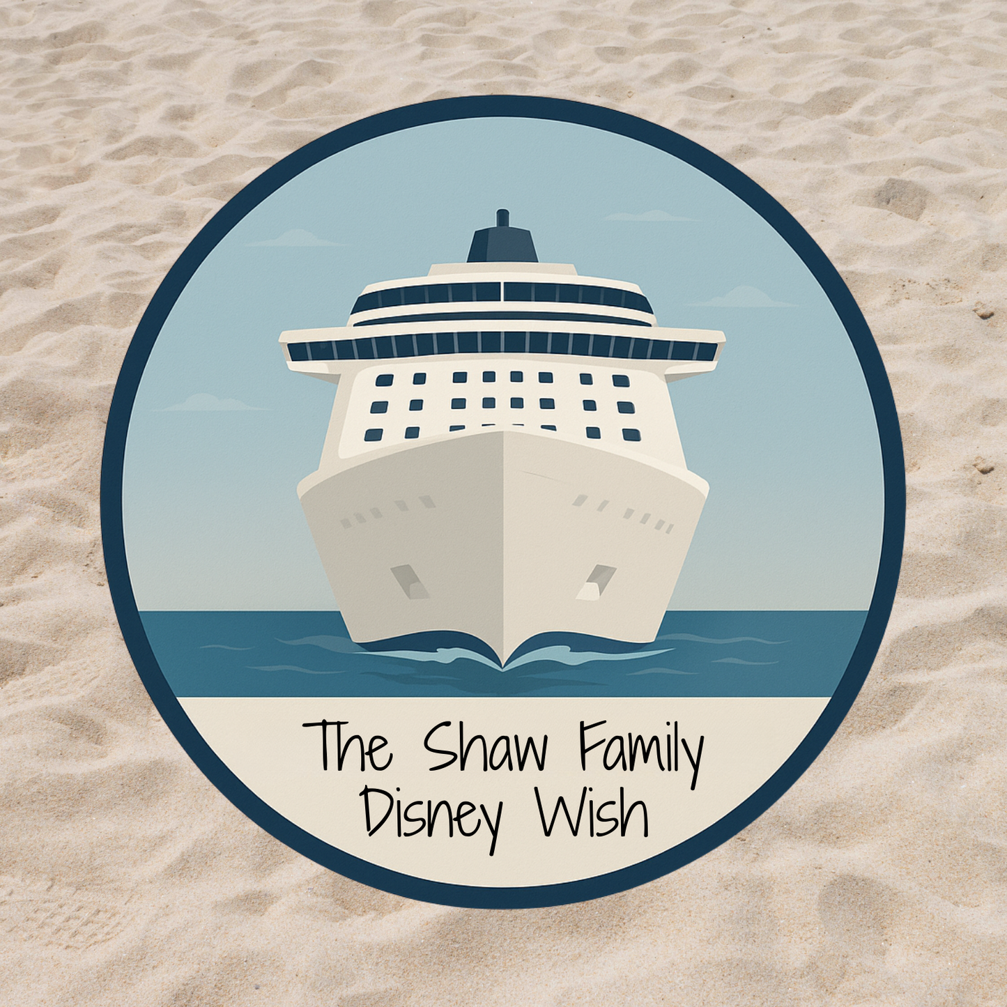 Set Sail - Personalized Cruise Door Magnet with Custom Text for Royal Caribbean, Carnival, Disney and more