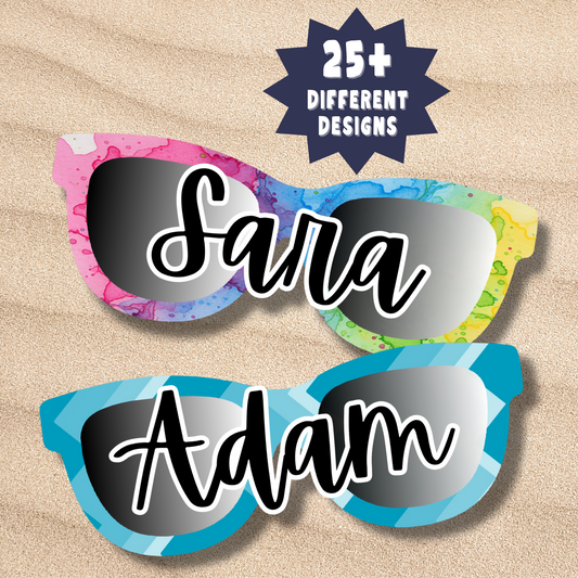 Sunglasses - Personalized Cruise Door Magnet with Custom Text for Royal Caribbean, Carnival, Disney and more