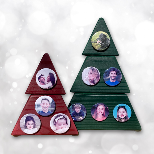 Solid Wood Custom Photo Magnet Christmas Tree