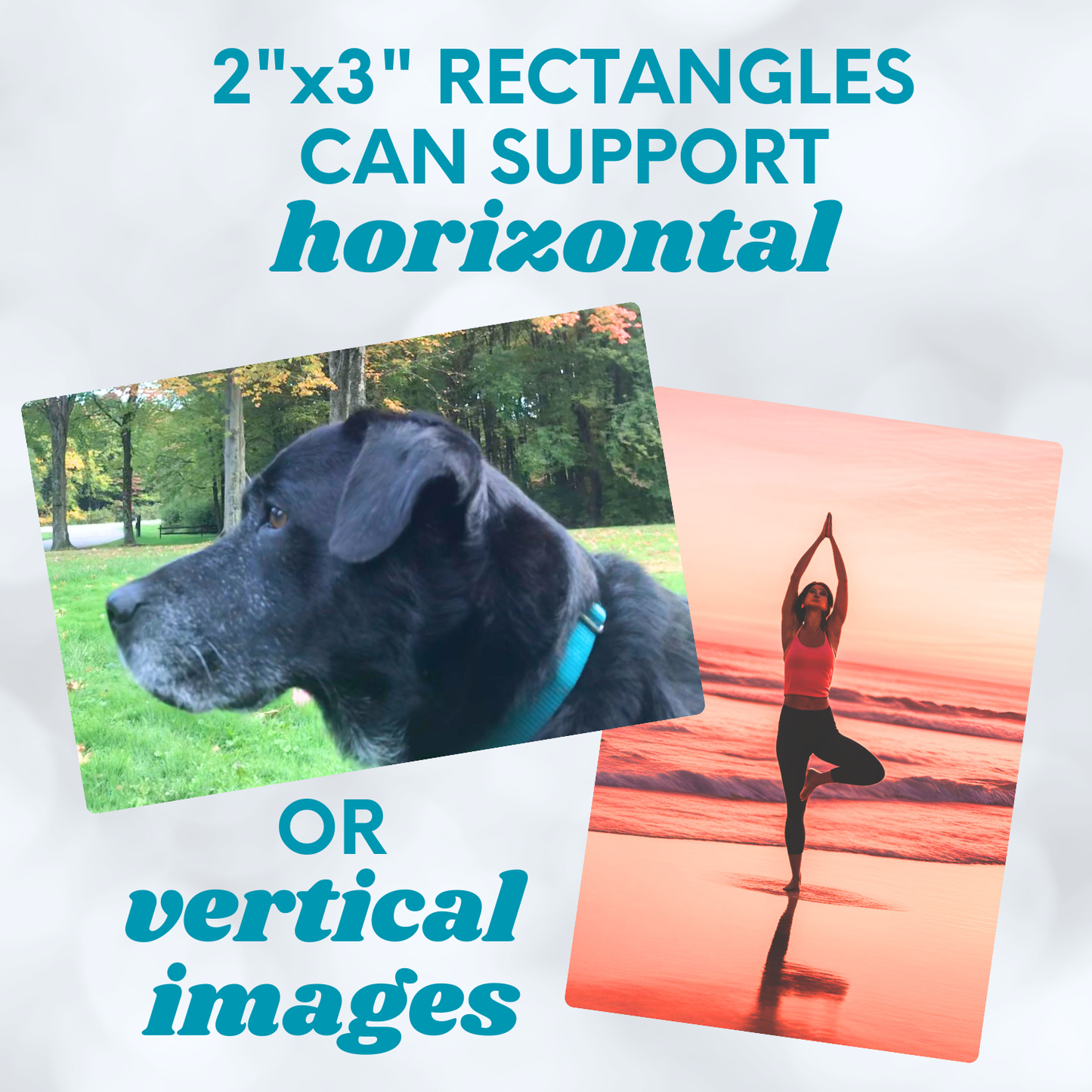 2x3" Rectangle Custom Photo Fridge Magnets – Personalized Picture Magnet Set (9 or 12 Pack)